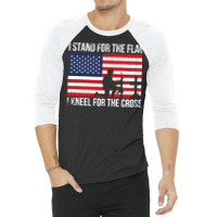 I Stand The Flag Proud Military Meme 3/4 Sleeve Shirt | Artistshot