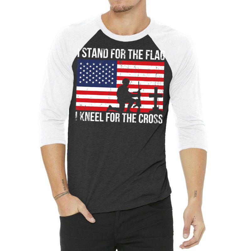 I Stand The Flag Proud Military Meme 3/4 Sleeve Shirt by AdeArt | Artistshot