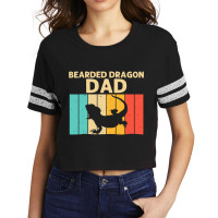 Vintage Bearded Dragon Design For Dad Grandpa Reptile Lover Scorecard Crop Tee | Artistshot