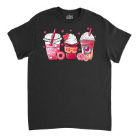 Valentine Coffee Heart Iced Coffee Lover Donut Valentine Day T Shirt Classic T-shirt | Artistshot