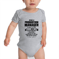 Being A Production Manager Baby Bodysuit | Artistshot