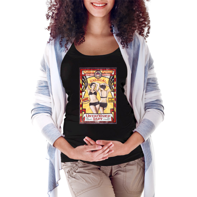 The Untattooed Lady Sideshow Poster Maternity Scoop Neck T-shirt by gavadefofanga | Artistshot