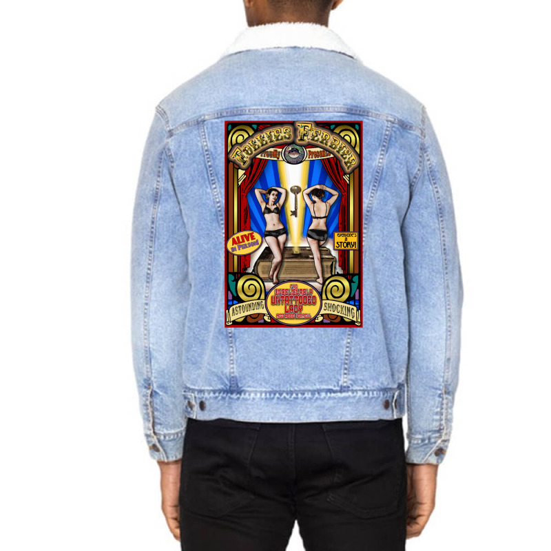 The Untattooed Lady Sideshow Poster 1 Unisex Sherpa-Lined Denim Jacket by gavadefofanga | Artistshot