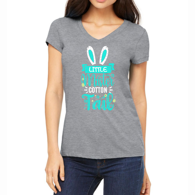 Easter T  Shirt Kids Little Mister Cotton Tail   Boys Easter Bunny 5 Women's V-neck T-shirt | Artistshot