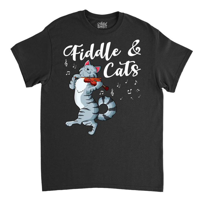 Fiddle And Cats Country Music Instrument Strings Cello T Shirt Classic T-shirt | Artistshot