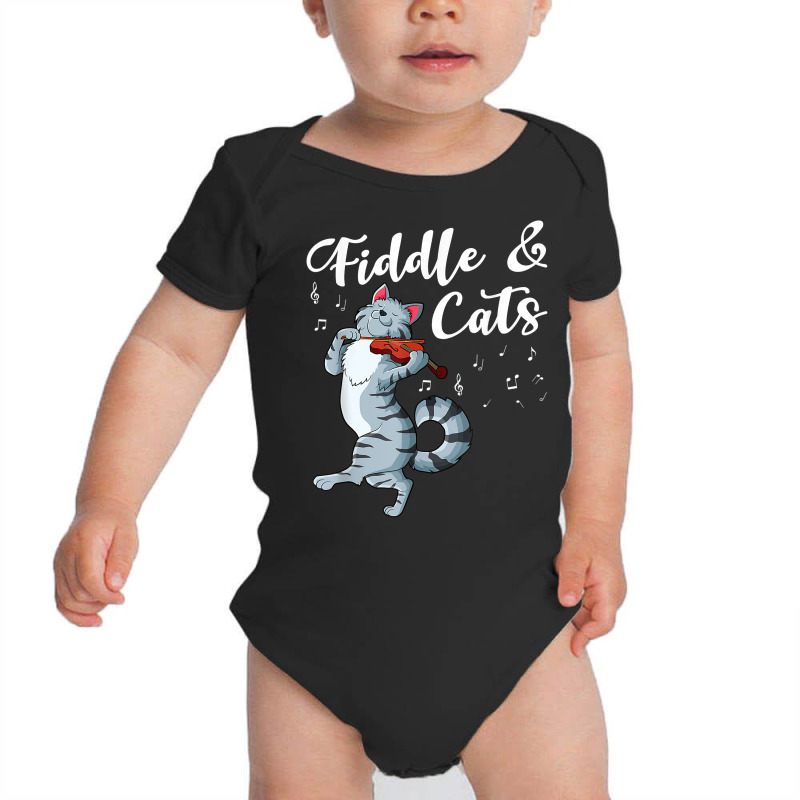 Fiddle And Cats Country Music Instrument Strings Cello T Shirt Baby Bodysuit | Artistshot