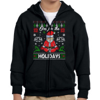 Meditation Christmas Yoga The Holidays Youth Zipper Hoodie | Artistshot