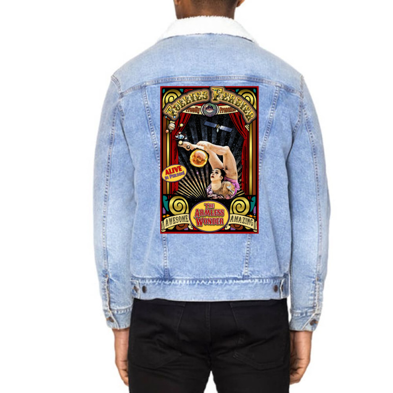 The Armless Wonder Sideshow Poster Unisex Sherpa-Lined Denim Jacket by gbenamurakuw | Artistshot