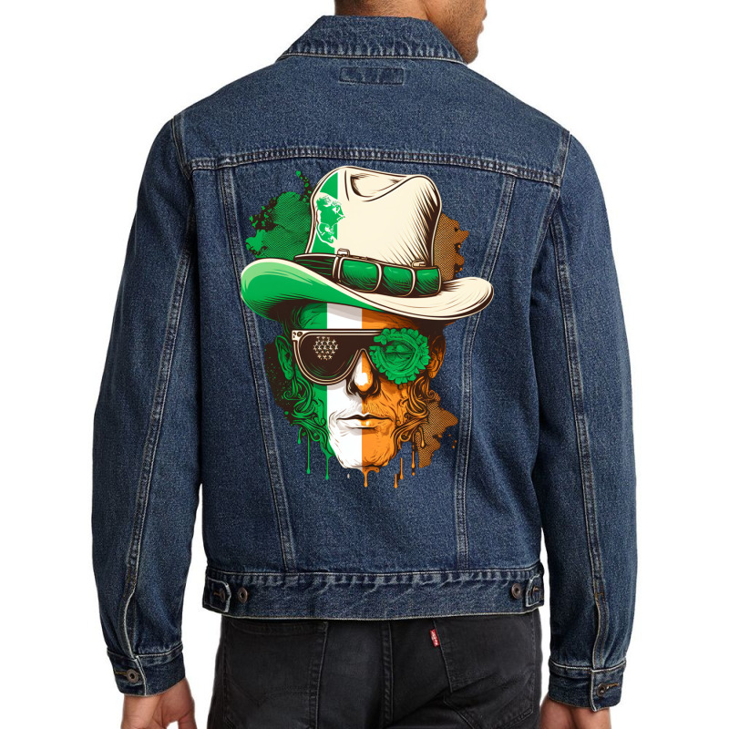 Shamrock St.patrick's Day.irish Men Culture Ireland America Flag Men Denim Jacket by rakhamaddixm | Artistshot