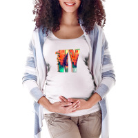 Ny Color Maternity Scoop Neck T-shirt | Artistshot