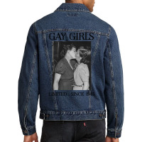 Vintage Gay Girls Design 1 Men Denim Jacket | Artistshot