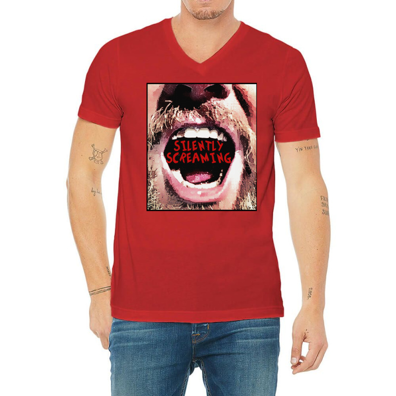 Silently Screaming V-Neck Tee by rakhamaddixm | Artistshot