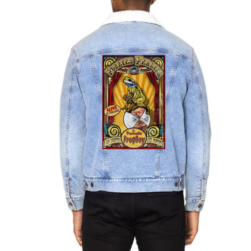 The Fantastic Frogboy  Sideshow Poster Unisex Sherpa-Lined Denim Jacket by gbenamurakuw | Artistshot