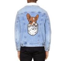 Chihuahua Dog In Pocket Funny Chihuahua T Shirt Unisex Sherpa-lined Denim Jacket | Artistshot