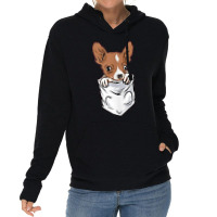 Chihuahua Dog In Pocket Funny Chihuahua T Shirt Lightweight Hoodie | Artistshot