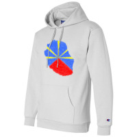 Reunion Island Map Flag Drawing Line Art Champion Hoodie | Artistshot