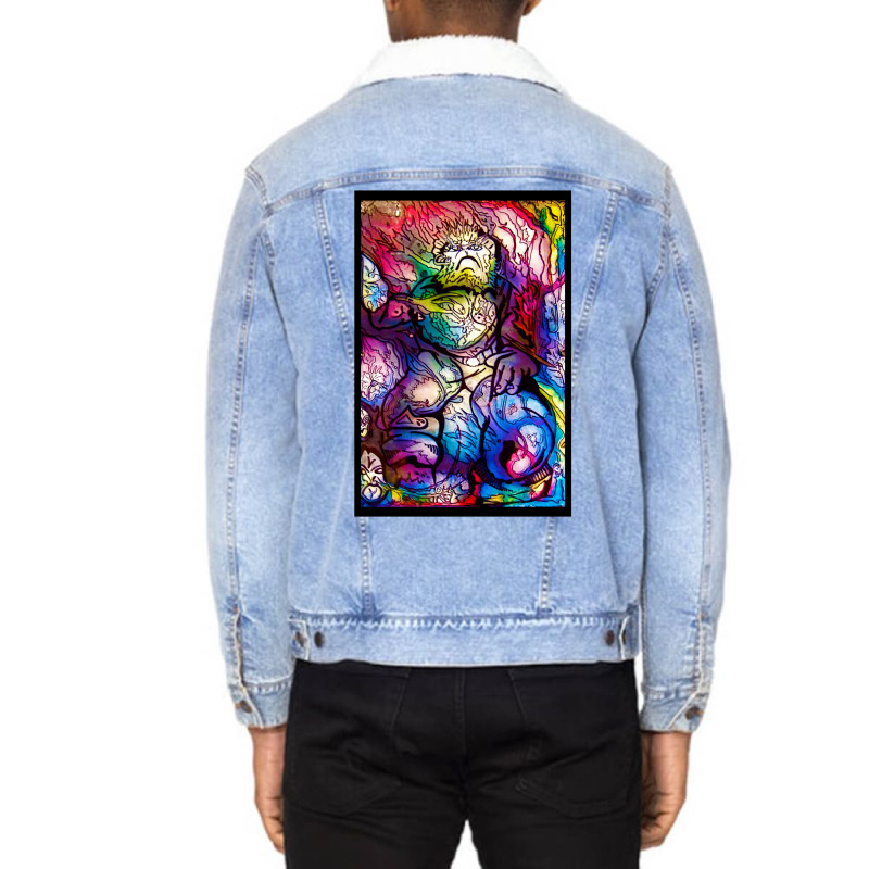 Space Ape Unisex Sherpa-Lined Denim Jacket by rakhamaddixm | Artistshot