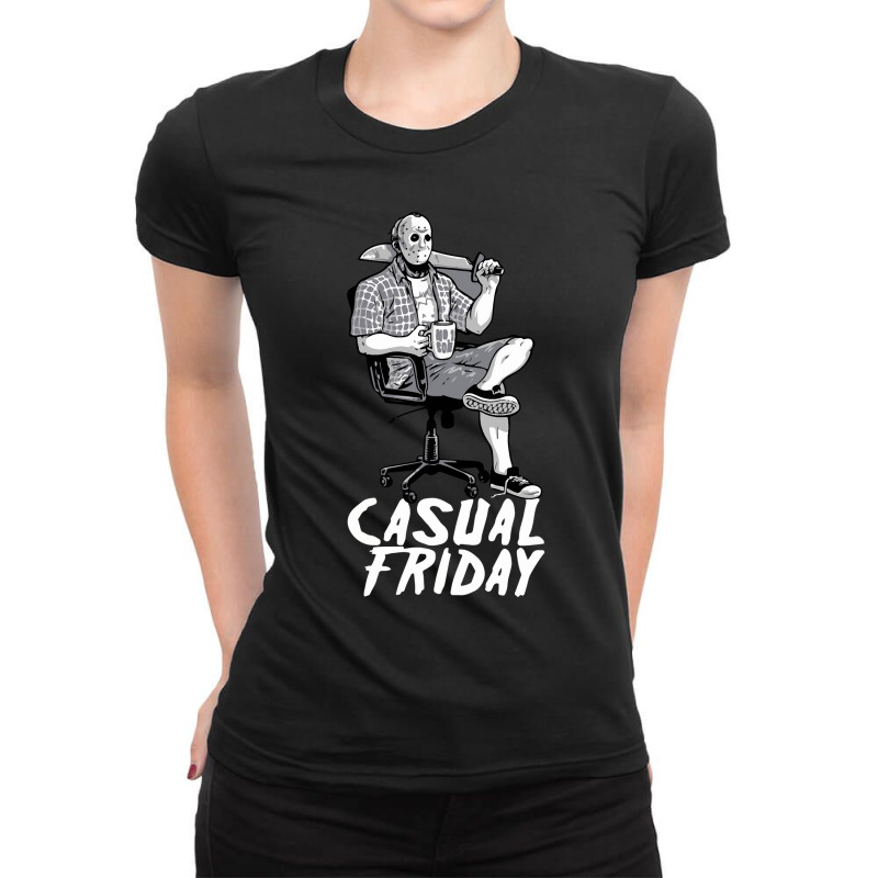 Casual Friday With Jason Voorhees Ladies Fitted T-Shirt by ardylanda | Artistshot