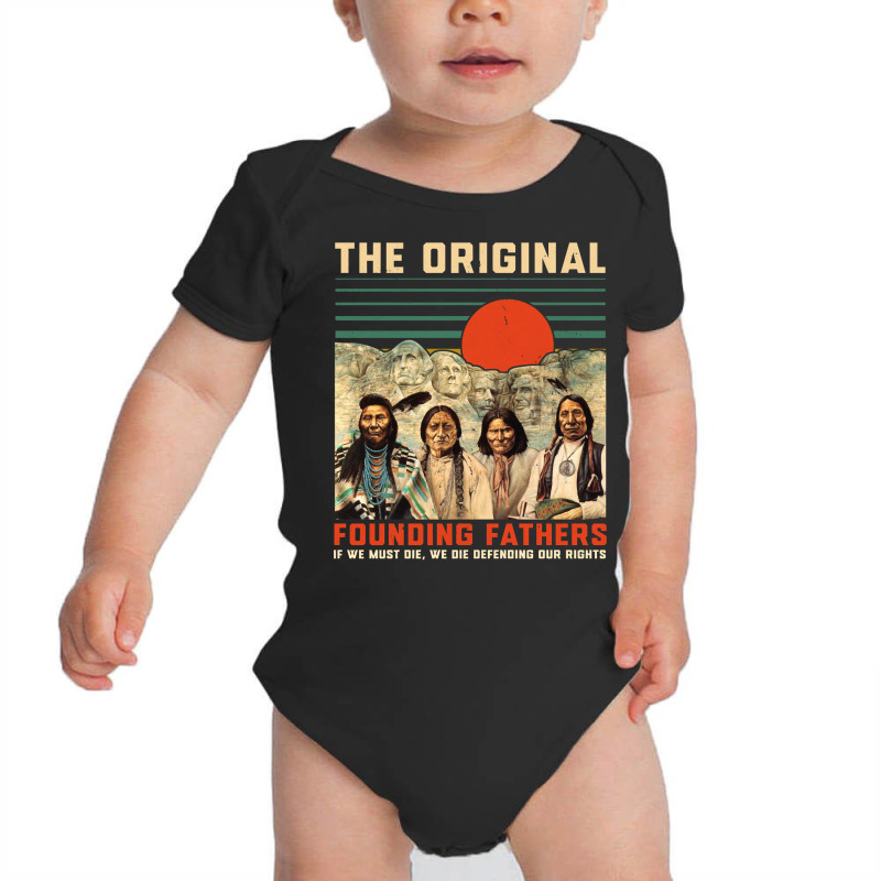 The Original Founding Fathers Native American Father's Day Long Sleeve Baby Bodysuit | Artistshot