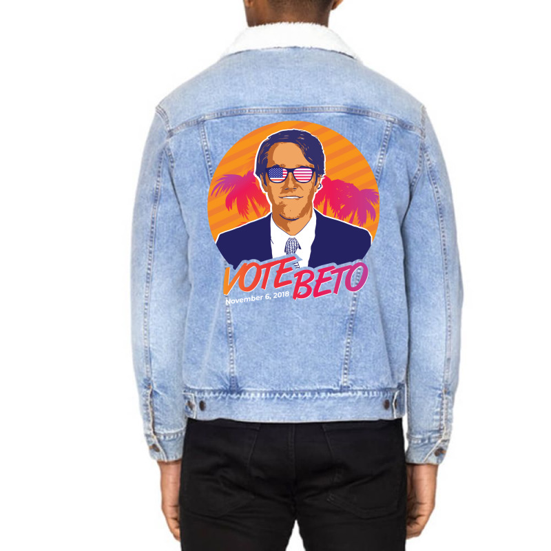 Vote Beto   Retro Edition Unisex Sherpa-lined Denim Jacket | Artistshot