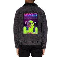 S H R E K W A V E Unisex Sherpa-lined Denim Jacket | Artistshot