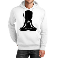 Womens Warrior Afro Goddess Curly Hair Self Care Om Yoga T Shirt Unisex Hoodie | Artistshot