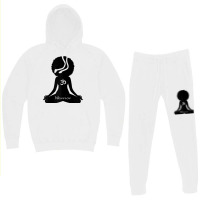 Womens Warrior Afro Goddess Curly Hair Self Care Om Yoga T Shirt Hoodie & Jogger Set | Artistshot