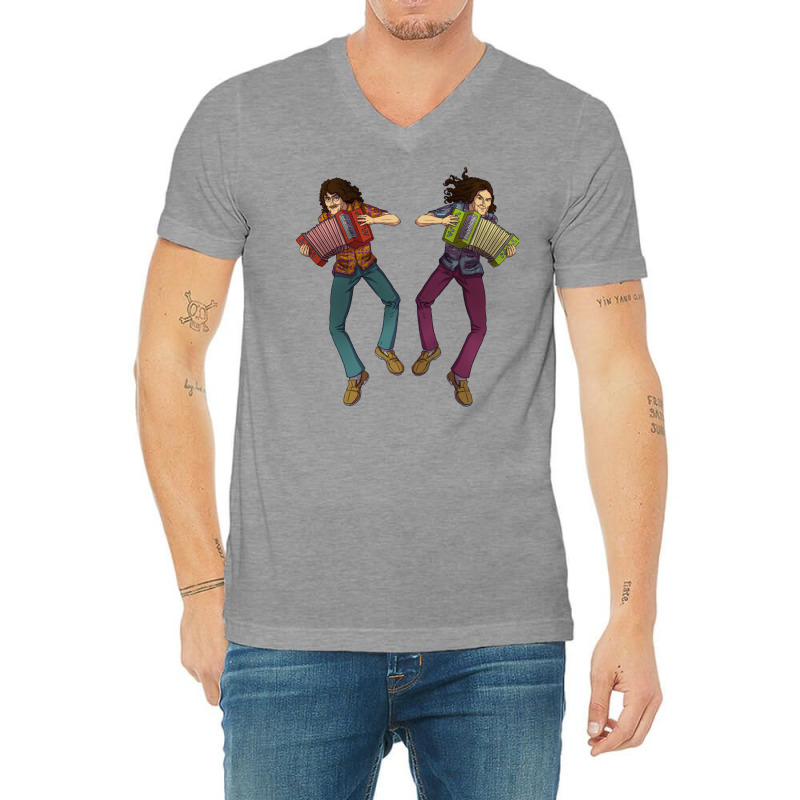 Weird Al Then And Now V-neck Tee | Artistshot