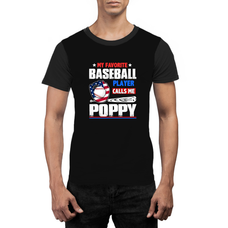 Baseball Coach My Favorite Baseball Player Calls Me Poppy Baseball Graphic T-shirt | Artistshot