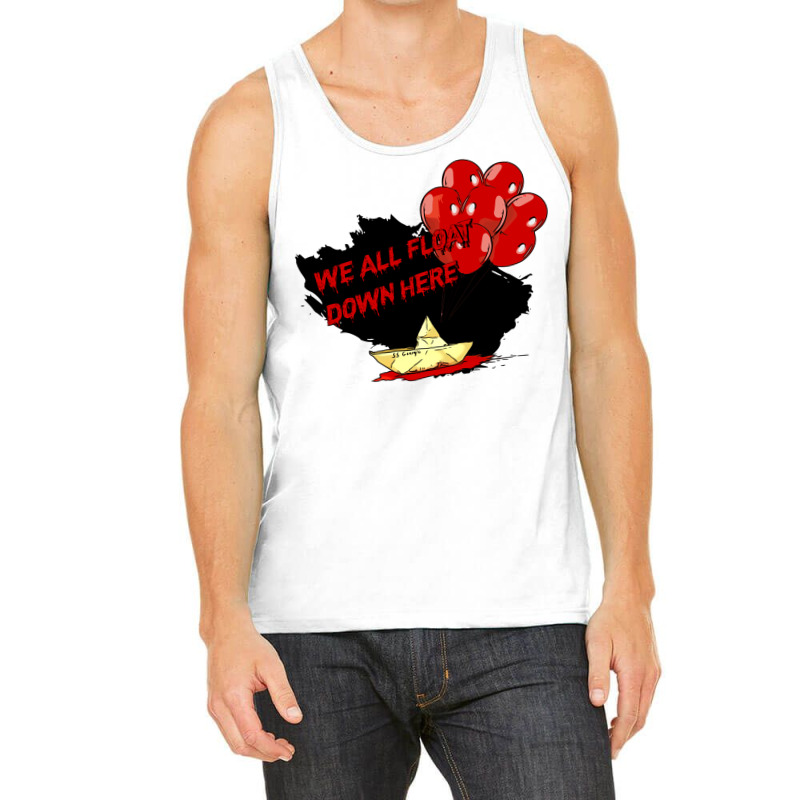 Scary Horror Clown Balloon Face Mask Tank Top | Artistshot