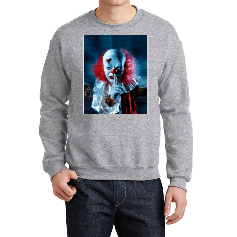 Scary Horror Clown Face Mask Crewneck Sweatshirt | Artistshot