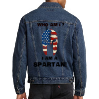 Who Am I I Am A Spartan! Men Denim Jacket | Artistshot