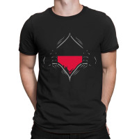 Poland  Two Hands Ripping Revealing Flag Of Poland T-shirt | Artistshot