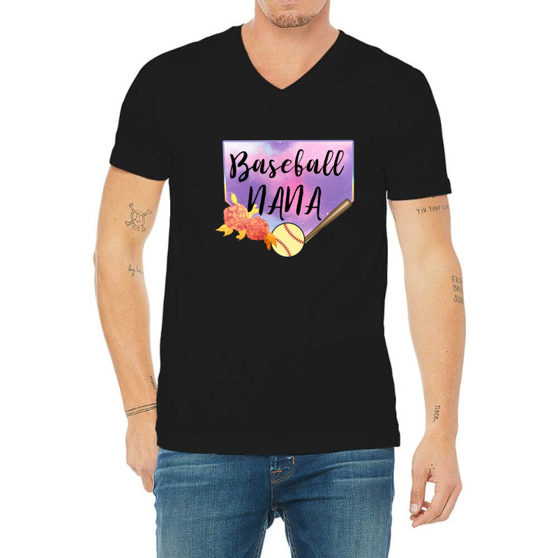 Baseball Nana V-neck Tee | Artistshot