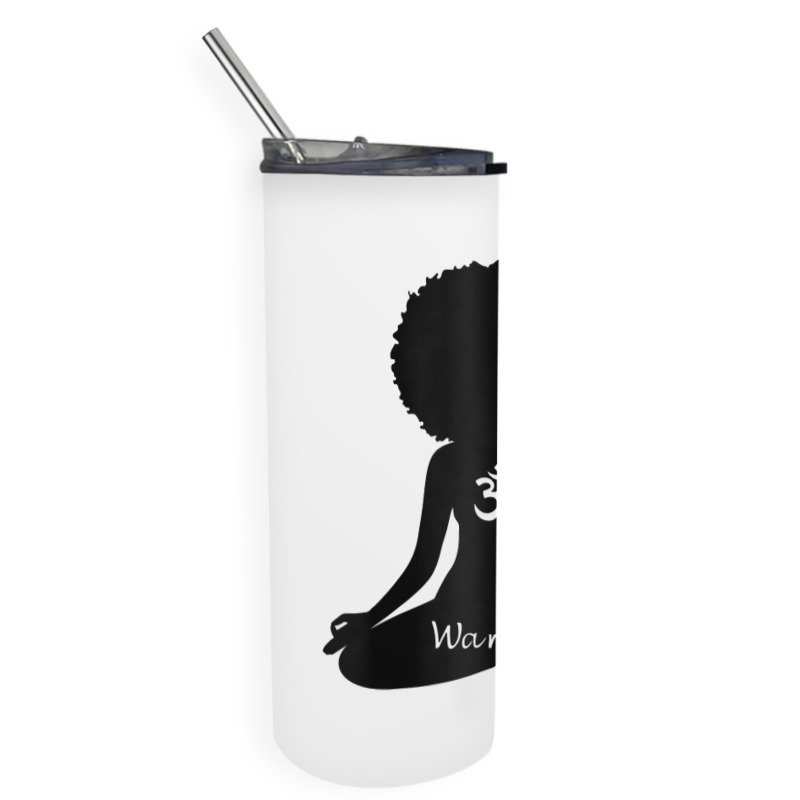 Womens Warrior Black Girl Meditation Self Love Om Wellness Wellness T Skinny Tumbler | Artistshot