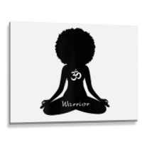 Womens Warrior Black Girl Meditation Self Love Om Wellness Wellness T Metal Print Horizontal | Artistshot