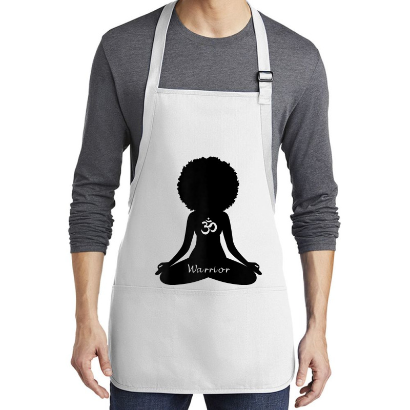 Womens Warrior Black Girl Meditation Self Love Om Wellness Wellness T Medium-length Apron | Artistshot