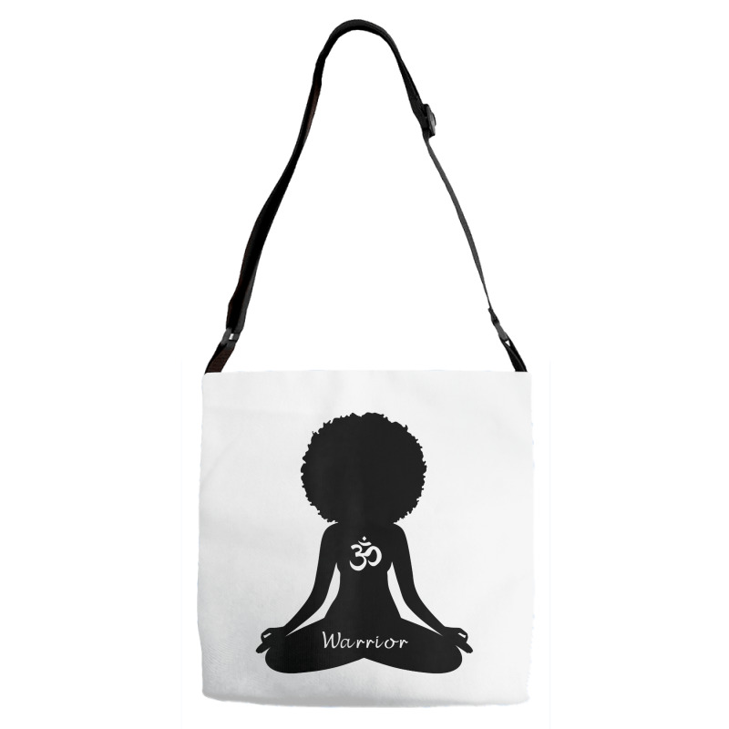 Womens Warrior Black Girl Meditation Self Love Om Wellness Wellness T Adjustable Strap Totes | Artistshot