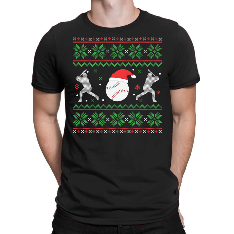 Baseball Ugly Christmas Sweater Funny Xmas Baseball T-shirt | Artistshot