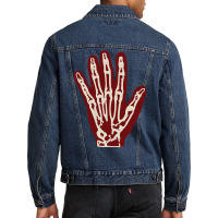 Trending Xray Hand Boney Five Fingers Men Denim Jacket | Artistshot