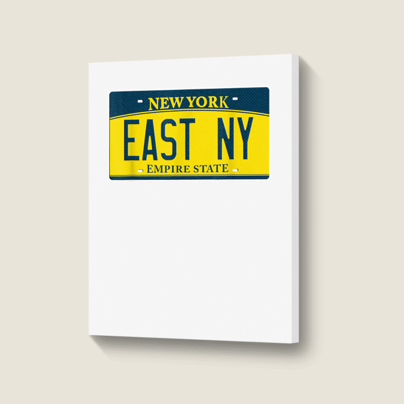 East New York Brooklyn Ny New York License Plate T Shirt Portrait Canvas Print | Artistshot