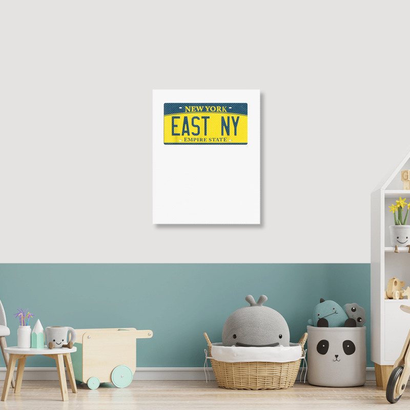 East New York Brooklyn Ny New York License Plate T Shirt Portrait Canvas Print | Artistshot