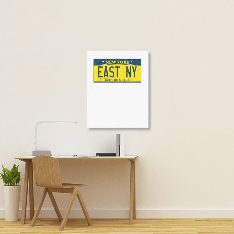 East New York Brooklyn Ny New York License Plate T Shirt Portrait Canvas Print | Artistshot