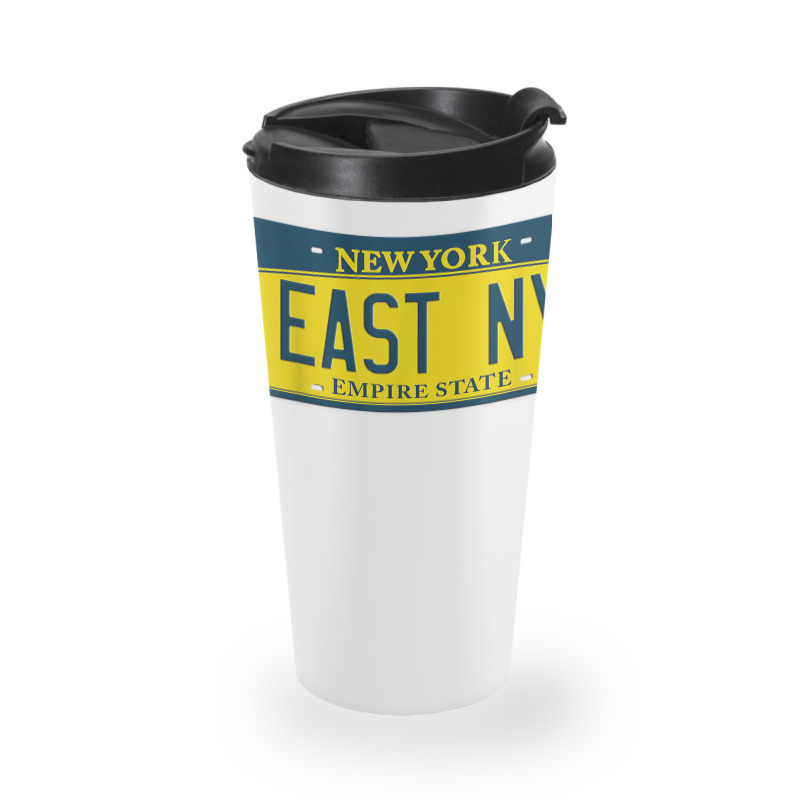 East New York Brooklyn Ny New York License Plate T Shirt Travel Mug | Artistshot