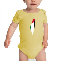 Palestina Map Flag Drawing Line Art Baby Bodysuit | Artistshot