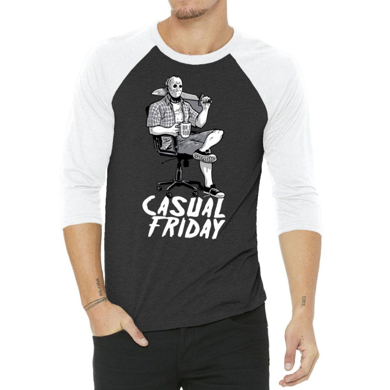 Casual Friday With Jason Voorhees 3/4 Sleeve Shirt by hoyamearistyn | Artistshot