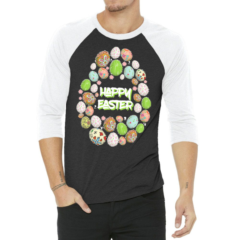 Happy Easter T  Shirt Happy Easter 3 3/4 Sleeve Shirt | Artistshot