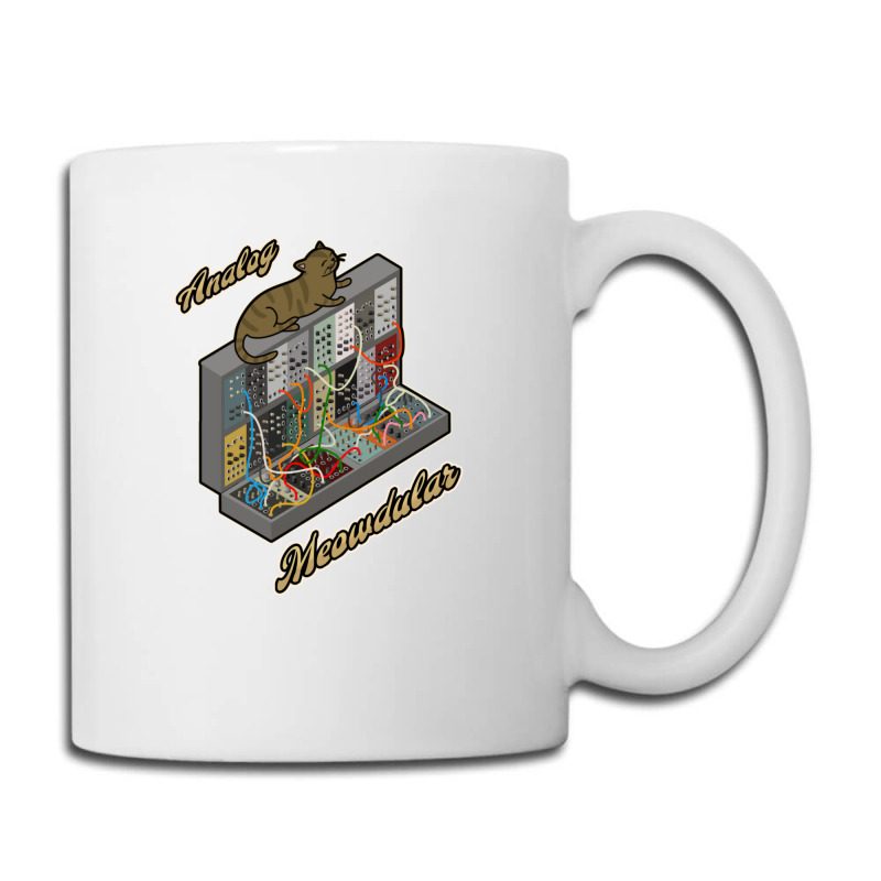 Cat On Analog Modular Synth Funny Synthesizer Coffee Mug | Artistshot