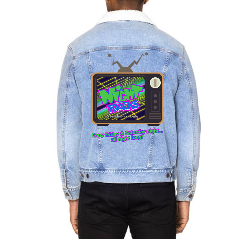 Night Tracks Unisex Sherpa-Lined Denim Jacket by zukealieenh | Artistshot