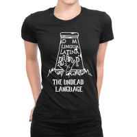 The Undead Language Ladies Fitted T-shirt | Artistshot